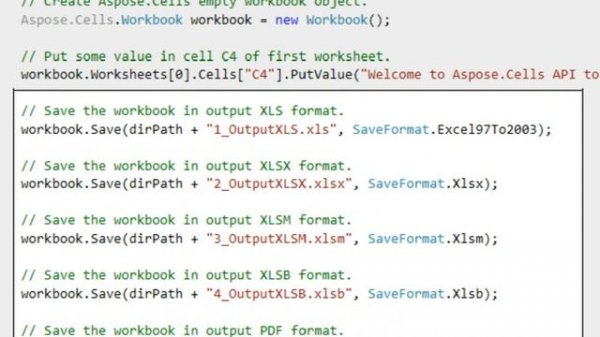 Install Aspose.Cells using NuGet and Create Microsoft Excel Documents in Various Formats