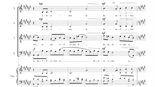 Gloria (From "Missa Brevis") ( s a t b ) | Clifford W. King | Score Video смотреть онлайн