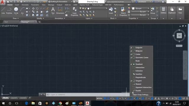 Part 1 -Initial set up- Introduction to Autocad 2017 смотреть онлайн