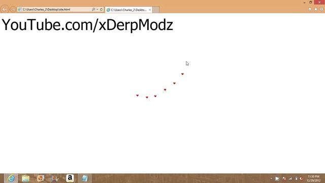 JavaScript - Heart Follows Mouse Script смотреть онлайн