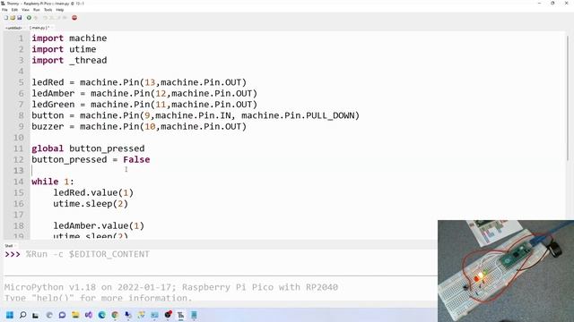 Raspberry Pi Pico - MicroPython - Simple Tutorials - Lesson 10: Making A Puffin Crossing! (Threads) смотреть онлайн