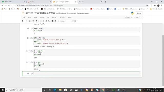 Python3 Tutorial for Beginners | Type-casting in python 3 смотреть онлайн
