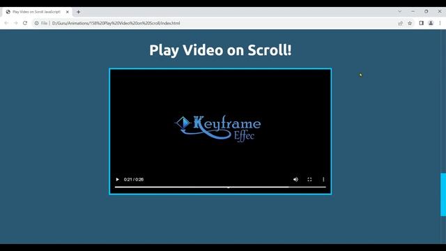 Play Video on Scroll HTML, CSS and JavaScript смотреть онлайн