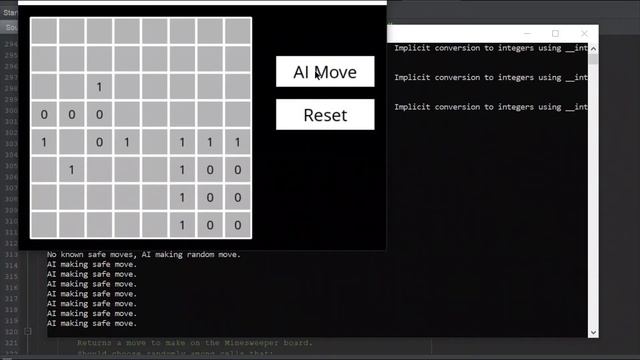 CS50’s Introduction to Artificial Intelligence with Python project 1b, minesweeper смотреть онлайн