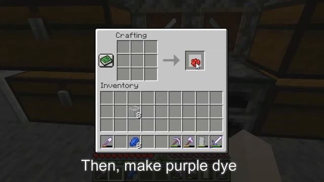 Minecraft Survival: How to Make Purple Stained Glass Pane смотреть онлайн
