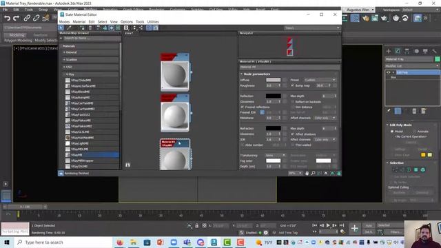 Vray Soft Brass Material in 3ds Max 2023 смотреть онлайн