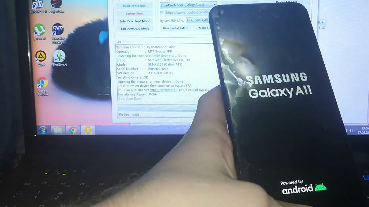 Samsung A11 (A115) Android 10 FRP, сброс аккаунта, забыл аккаунт смотреть онлайн