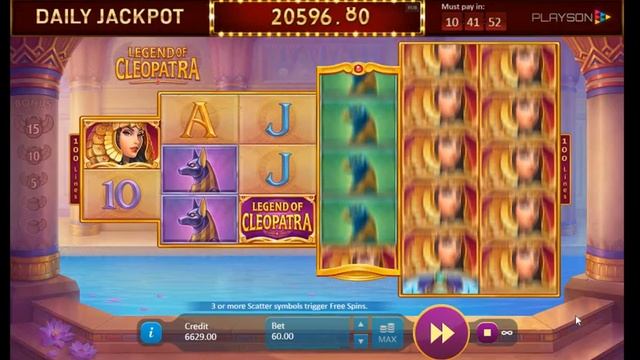 LEGEND OF CLEOPATRA Slot Great Win Bonus Games смотреть онлайн