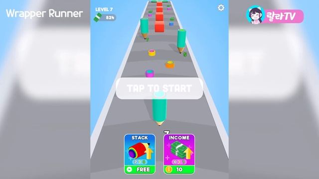 커다란 대왕 색연필을 만들어요! Wrapper Runner Game смотреть онлайн