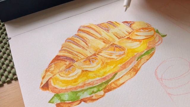 chill art vlog ?? watercolor painting food art ft. Paul Rubens Gucai Watercolors смотреть онлайн