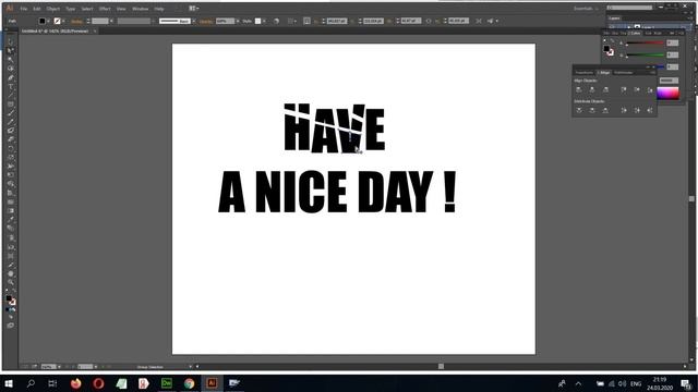 Иллюстратор. Создаем эффект разбитого стекла. смотреть онлайн