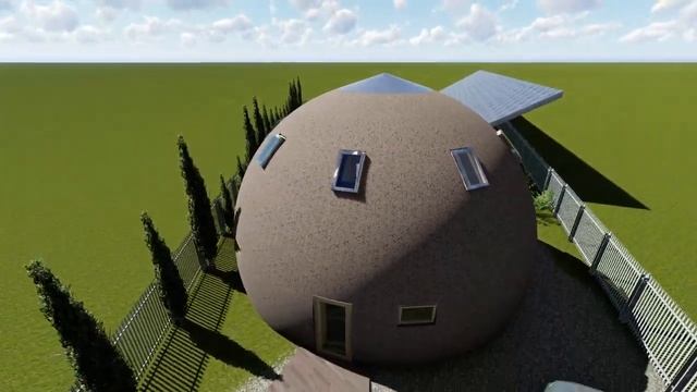 Купольный дом под камышом 150м2 смотреть онлайн