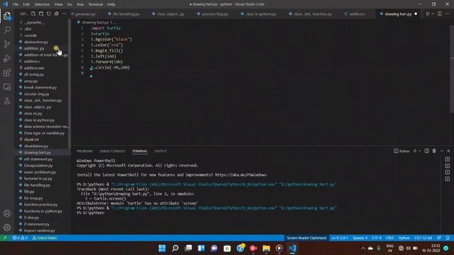 ❤️Python Turtle Graphics - Drawing Heart Shape❤️ | ❤️Python Turtle - Love Heart Tutorial❤️. смотреть онлайн