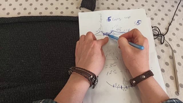 Как рассчитать петли для выреза горловины. смотреть онлайн