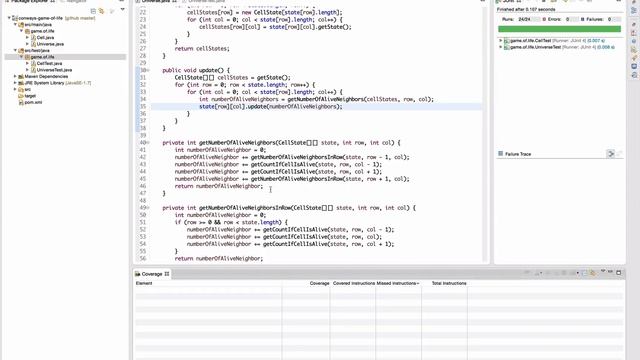 [LD] Conway's Game of Life #6 - Test Coverage with EclEmma смотреть онлайн