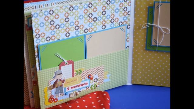 Фото-обзор: Альбом первого года жизни в американском стиле для мальчика. Скрапбукинг. смотреть онлайн