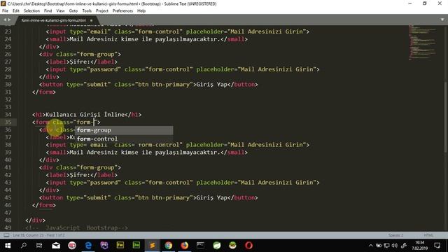 Bootstrap ile Kullanıcı Giriş Formu Oluşturma - Bootstrap form inline ve kullanıcı giriş formu смотреть онлайн