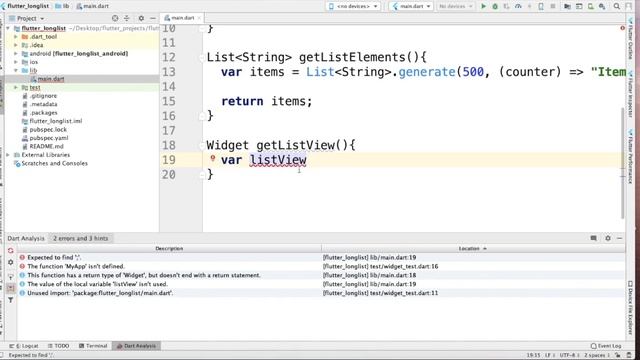 Long List in Flutter - Android and iOS Hybrid Application Development Tutorial смотреть онлайн