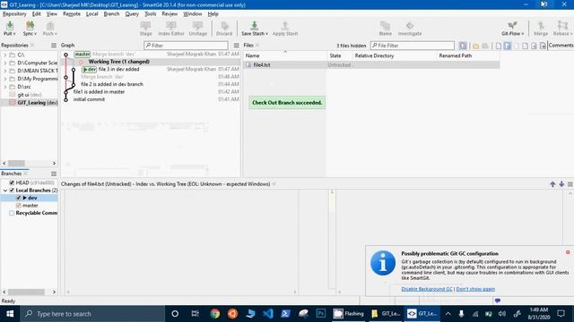 2 Branches in SmartGIT смотреть онлайн