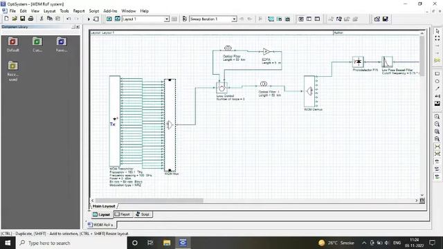 How to Design a 320 Gbps 32 Channel WDM RoF system in Optisystem Software II In English II смотреть онлайн