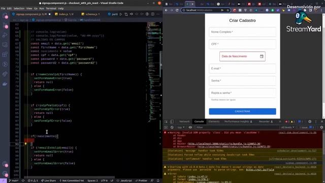 React validando date picker +formulario - Parte 04 [App React + PIX mercado pago + Firebase] смотреть онлайн