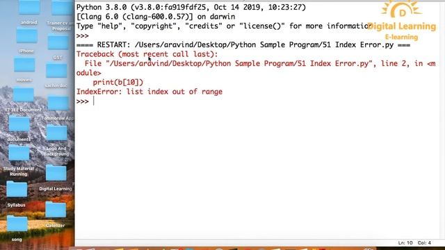 66 Python Index Error Exception | Online Training Download app from below link смотреть онлайн