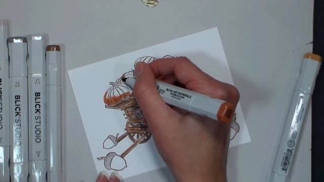 Stamp Giveaway & Fall Pumpkin Wagon Card Coloring Tutorial! смотреть онлайн