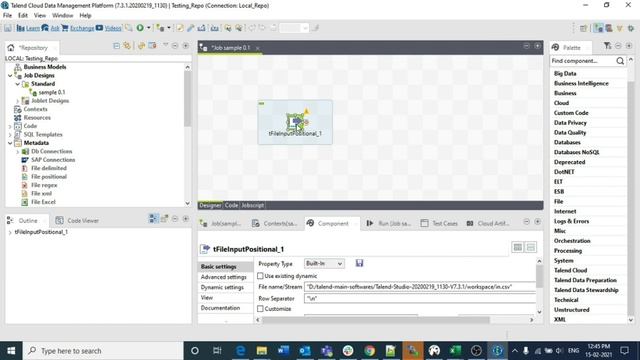76.How to use tfileinputpositional component in Talend l tFileInputPositional l Talend DI смотреть онлайн