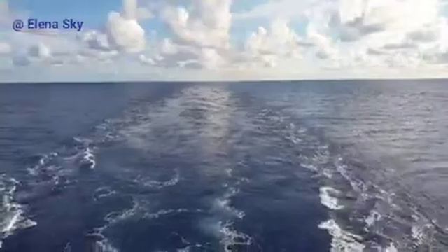 Seafarer's life, wake, ocean view, VLCC. @Elena Sky. Морская жизнь, кильватер, вид с кормы судна. смотреть онлайн