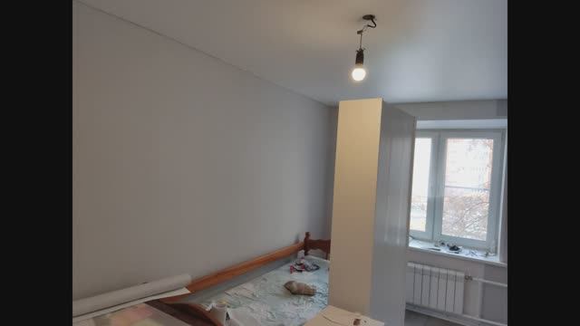 Почти вся комната поклеена обоями. Не все стыки идеальны. 17032023. Косметический ремонт. Часть 6.