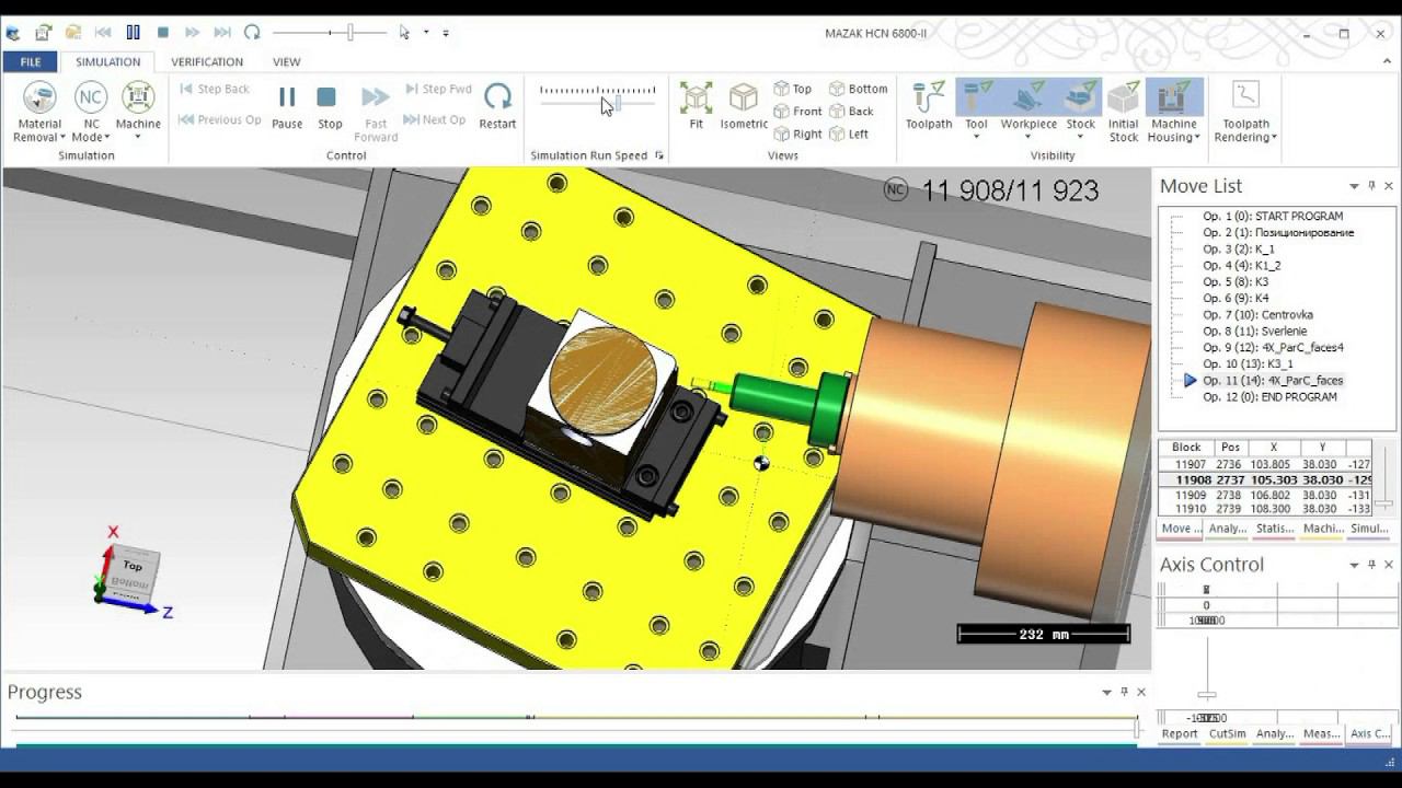 Postprocessor SolidCAM MAZAK HCN 6800 II