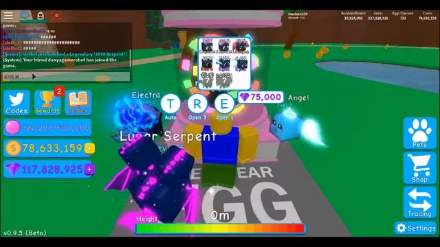 СИМУЛЯТОР ЖВАЧКИ! НОВОГОДНИЕ ОГРАНИЧЕННЫЕ ПИТОМЦЫ! ОБНОВЛЕНИЕ ROBLOX BUBBLE GUM SIMULATOR смотреть онлайн