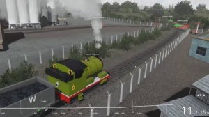 PERCY-CASEY JR AND THE BLACK RAIL ON THE SODOR ISLAND RAILWAYS - TRAINZ RAILROAD SIMULATOR