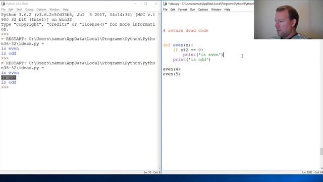 Python Basics Return Dead Code смотреть онлайн