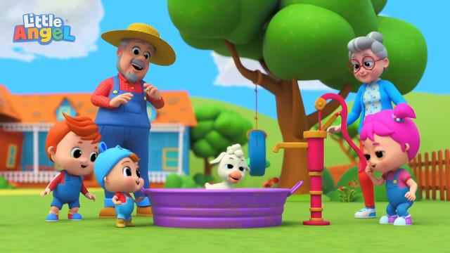 Bath song | Pink Bubble Bath Party Songs | Little Angel Kids Songs & Nursery Rhymes смотреть онлайн