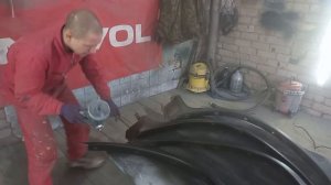 Покраска молдингов в черную структуру ....