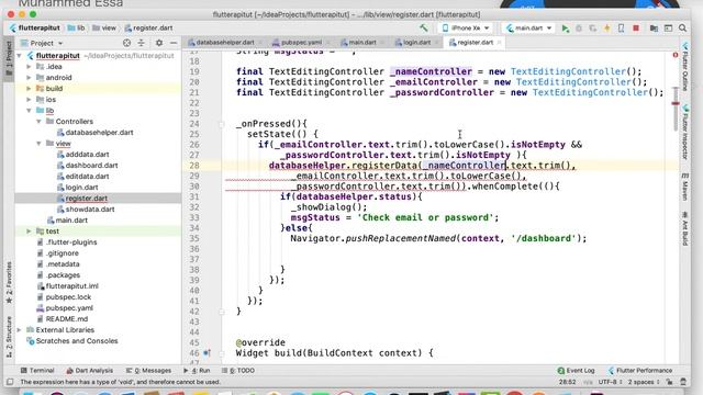 22 Flutter Register Class user interface смотреть онлайн