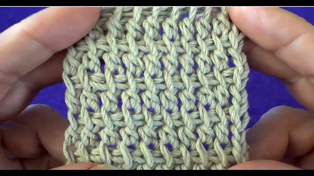 Тунисский столбик с накидом