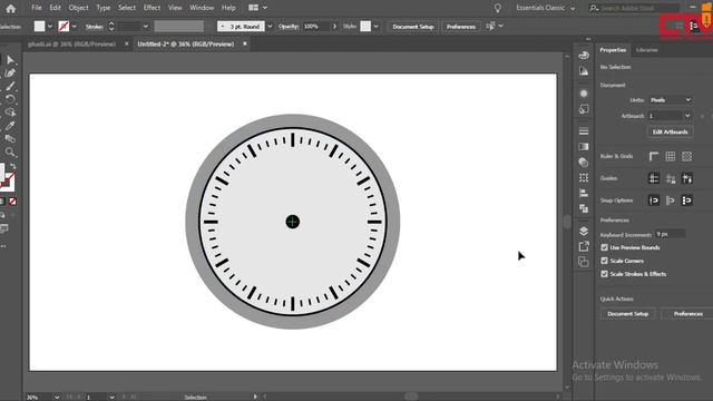 How To Draw A Simple Clock In Adobe Illustrator - Adobe Illustrator Tutorial [HD] смотреть онлайн
