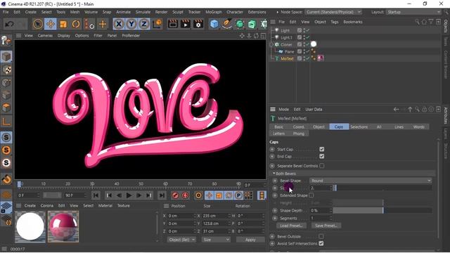 Cinema 4D R21 Tutorial - 3D text with edge gloss - UPDATE 2020 смотреть онлайн