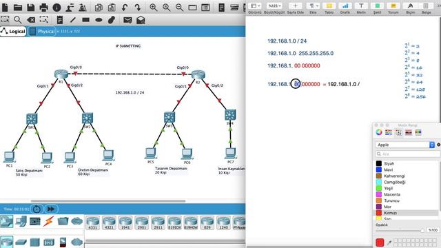 11 - IP Subnetting - Alt Ağlara Bölme - Packet Tracer - Uygulama - 1 смотреть онлайн