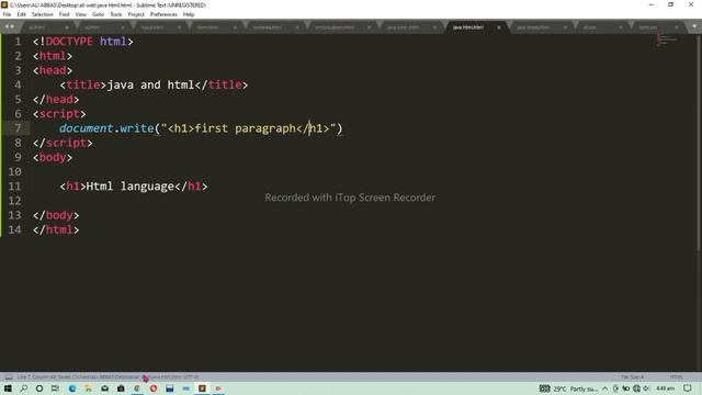 How to use JavaScript and html tag| what is function| combination of html and JavaScript. смотреть онлайн