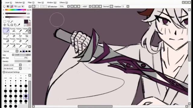 Speedpaint. Genshin impact. Kaedehara Kazuha смотреть онлайн