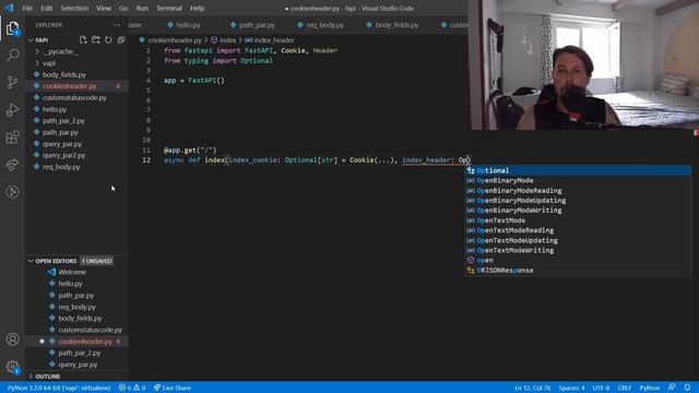 Python - FastAPI - Header & Cookie смотреть онлайн