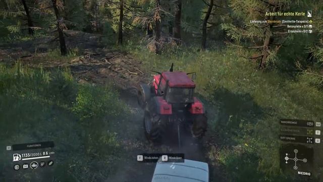 SNOWRUNNER #10: Rettung aus dem Schlamm: Kleinbus mit CASE-Traktor abschleppen | OFFROAD Simulation смотреть онлайн