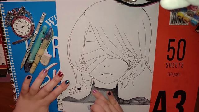 Drawing 100 2B From Nier Automata Manga Version Rysuję 2B z Nier Automata ^ ^ смотреть онлайн