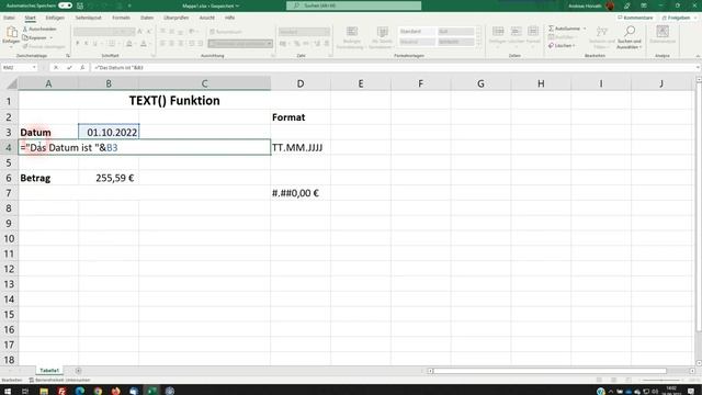 Excel - Text formatieren mit der TEXT() Funktion смотреть онлайн