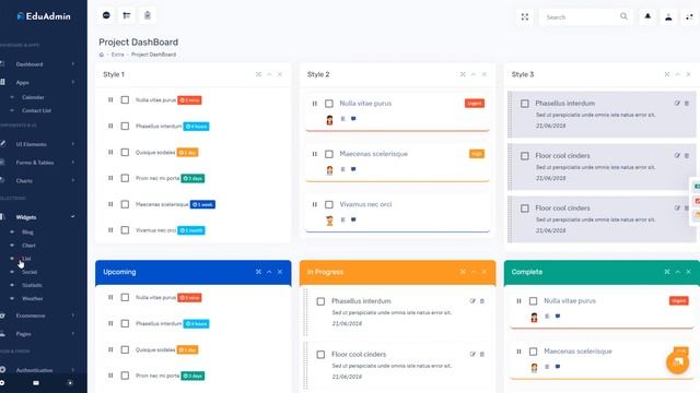LMS Dashboard Education Admin Template Bootstrap UI Kit – Eduadmin смотреть онлайн