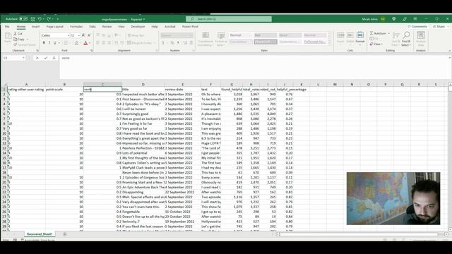 Rings of Power Reviews NLP Analysis Project with NLTK, TextBlob, Python, Google Colab and Excel смотреть онлайн