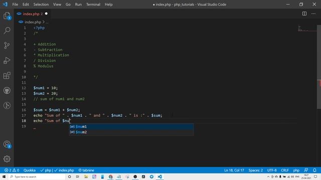 What is arithmetic operators in PHP | PHP tutorial смотреть онлайн